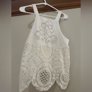 White lace tank top